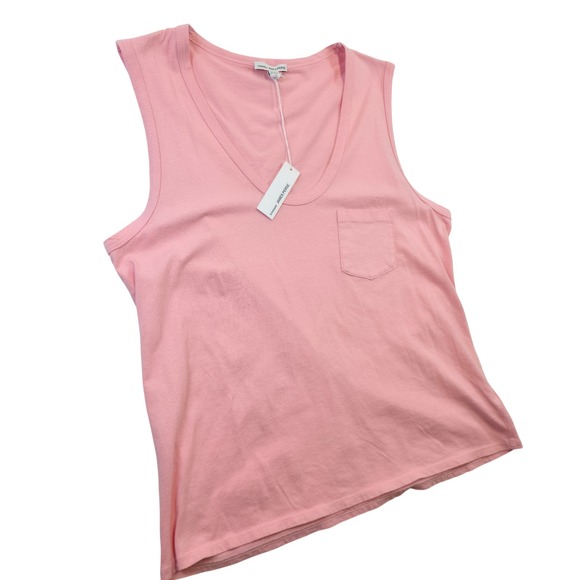 Standard James Perse pink 100% cotton pocket tank size 3 L New With Tags - Picture 3 of 8